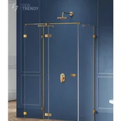 Kabiny prysznicowe - New Trendy EXK-3117 KABINA AVEXA GOLD PROSTOKĄTNA PRZY$354CIENNA P 100x120x200 CZYSTE 6mm ACTIVE SHIELD - miniaturka - grafika 1