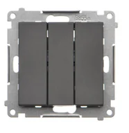 Wyłączniki światła i elektryczne - Wyłącznik potrójny Simon 55 - grafitowy mat - miniaturka - grafika 1