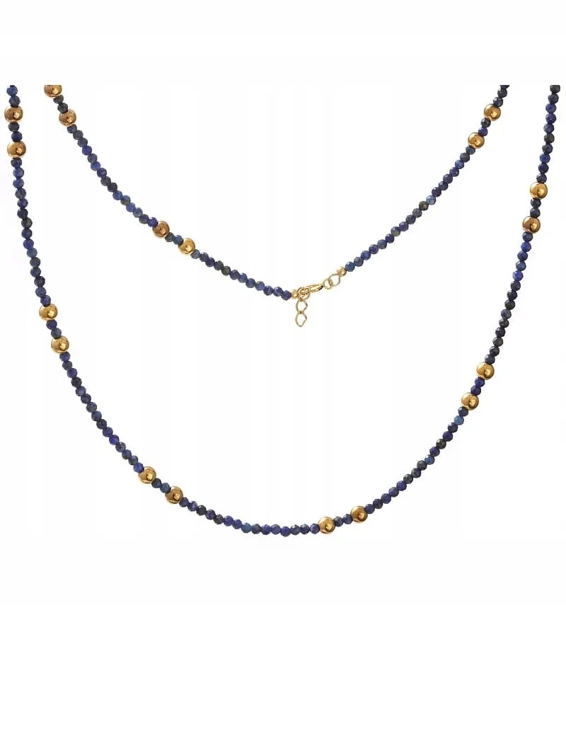 Choker z Lapisem rękodzieło 925