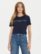 Koszulki i topy damskie - Tommy Hilfiger T-Shirt WW0WW40276 Granatowy Regular Fit - miniaturka - grafika 1