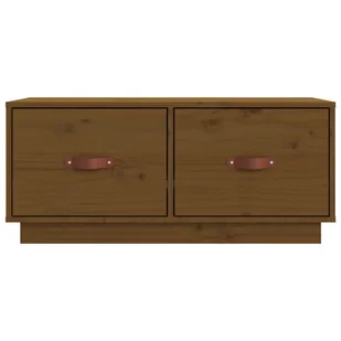 Lumarko Szafka pod telewizor, miodowy brąz, 80x34x35 cm, drewno sosnowe - Szafki RTV - miniaturka - grafika 8