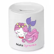 Skarbonki - SKARBONKA DLA DZIECI MAŁA SYRENKA PREZENT z Nadrukiem ze Zdjęciem - miniaturka - grafika 1