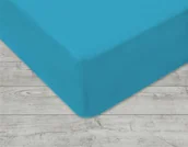 Pościel dla dzieci - Darymex Prześcieradło jers.010 70x140 turkus - miniaturka - grafika 1