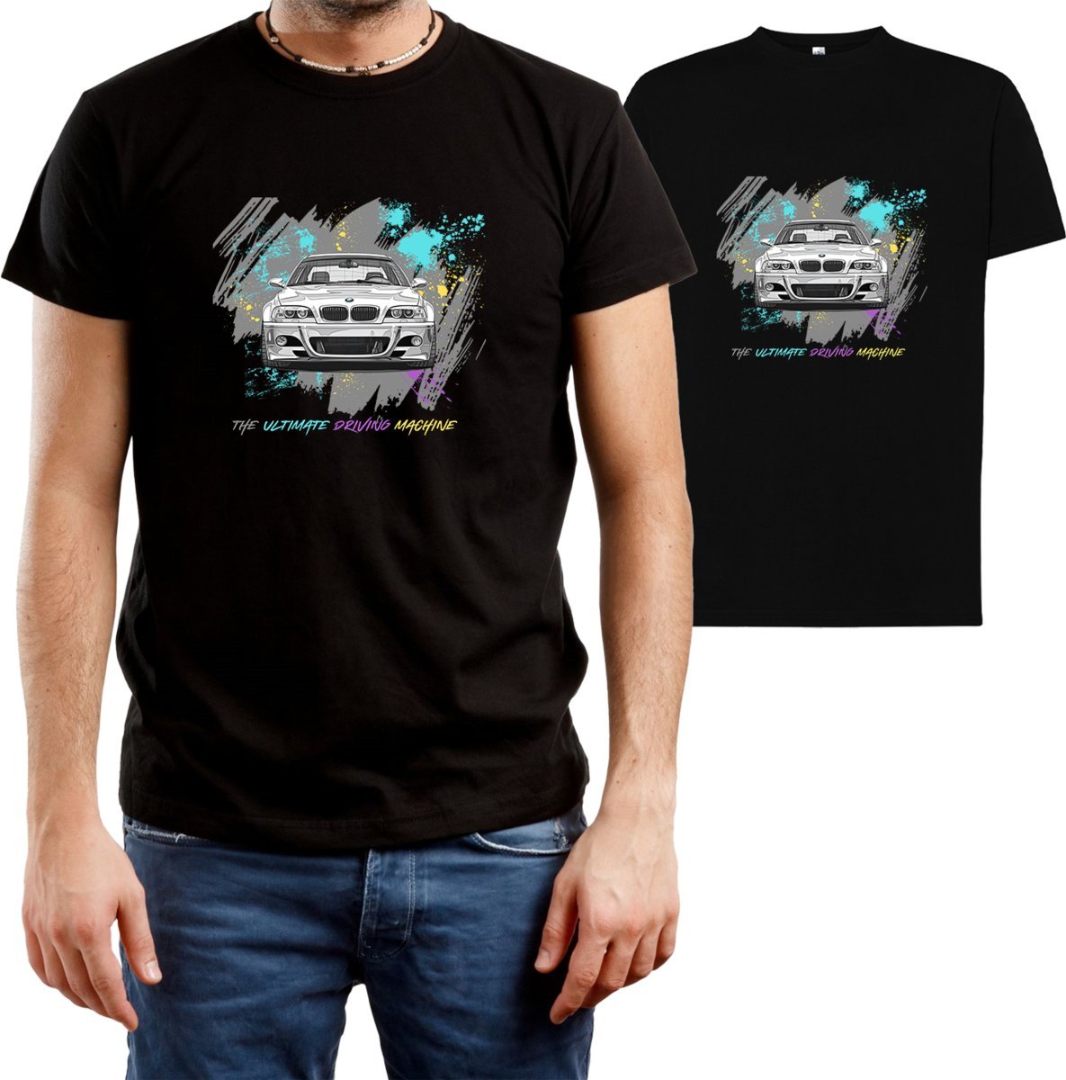 T-SHIRT MĘSKI BMW DLA FANA E46 M3 M POWER Z NADRUKIEM KOSZULKA R-M A272