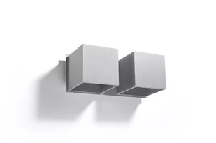 Sollux Lighting Kinkiet QUAD 2 szary DEEP SPACE - Lampy ścienne - miniaturka - grafika 1