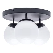 Lampy sufitowe - EULUNA Lampa sufitowa Sfera 3-pkt. okrągła szkło/czarna - miniaturka - grafika 1
