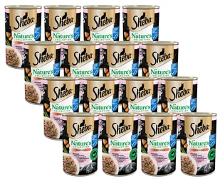 SHEBA puszka 24x400g Nature's Collection – mokra pełnoporcjowa karma dla dorosłych kotów, z łososiem przybranym batatem i fasolką szparagową, w sosie - Mokra karma dla kotów - miniaturka - grafika 1