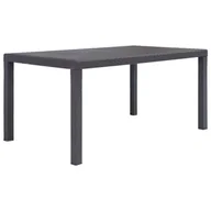 Stoły ogrodowe - vidaXL Stół ogrodowy, 150x90x72 cm, plastikowy, brązowy - miniaturka - grafika 1