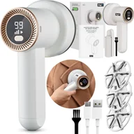 Golarki do ubrań - GOLARKA DO UBRAŃ TKANIN TAPICERKI MOCNA AKUMULATOROWA USB 2000mAh+ 3 ostrza - miniaturka - grafika 1