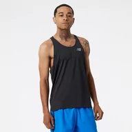 Koszulki męskie - Koszulka New Balance MT21260BK  czarna - miniaturka - grafika 1