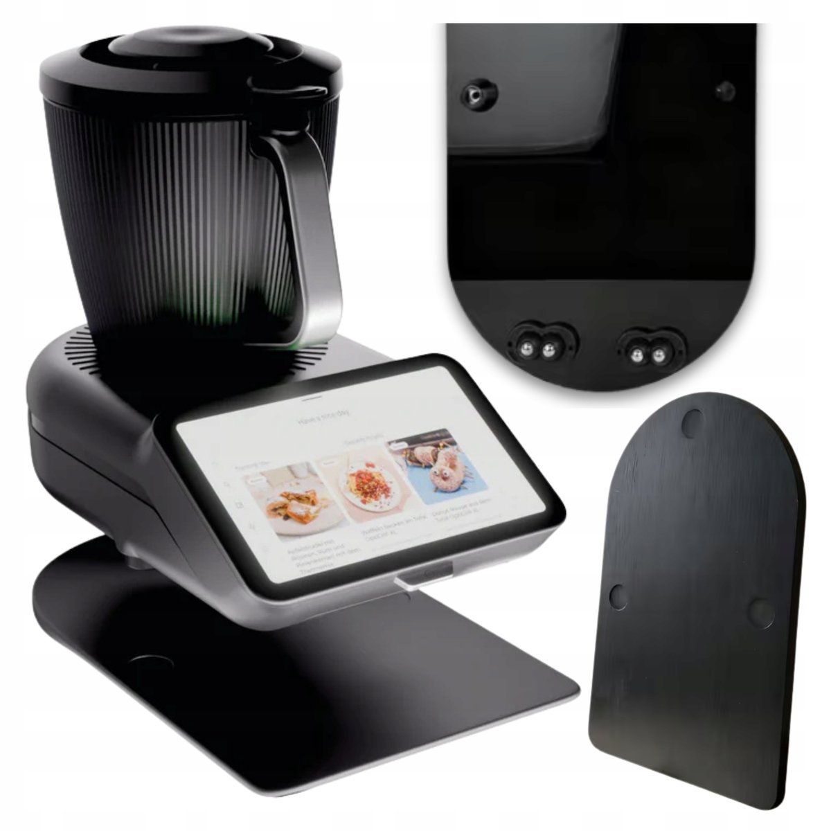 Podstawka pod Thermomix 7 DESKA przesuwna antypoślizgowa na kółkach czarna