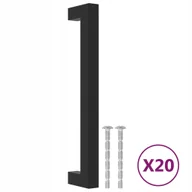 Meble modułowe i akcesoria - Uchwyty do szafek, 20 szt., czarne, 160 mm, stal n - miniaturka - grafika 1