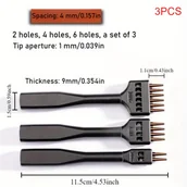 Rękodzieło - TEMU Narzędzie do dziurkowania okrągłych otworów do rzemiosła skórzanej - Metalowy porowy rząd dziurkowania do rzeźbienia i szycia, idealny do - miniaturka - grafika 1