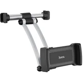 Uchwyty samochodowe do telefonów - Hoco Handsome z mocowaniem zagłówka czarno-srebrny - miniaturka - grafika 1