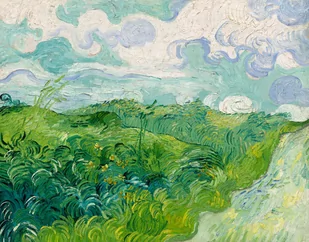 Plakat, Green Wheat Fields, Auvers, Vincent van Gogh, 40x30 cm - Plakaty - miniaturka - grafika 1