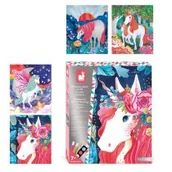 Zabawki kreatywne - Zestaw kreatywny Malowanie farbami perłowymi i 3D Jednorożce 7+ Janod - miniaturka - grafika 1