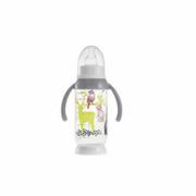 Butelki dla niemowląt - Beaba Butelka Butelka antykolkowa z Uchwytem 240ml Bunny Grey - 911573 - miniaturka - grafika 1