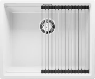Zlew BRANDE SWIFT SLIM 560-60 WHITE (biały) zwijany ociekacz ROLLMATA - Zlewozmywaki - miniaturka - grafika 1
