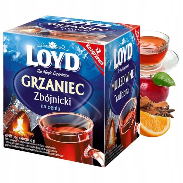 GRZANIEC LOYD Zbójnicki na ogniu HERBATA rozgrzewająca zimowa 10 TOREBEK