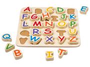 Układanki dla dzieci - PLAYTIVE PLAYTIVE Układanka z drewna lub puzzle edukacyjne, 1 sztuka (Litery) 4055334487573 - miniaturka - grafika 1