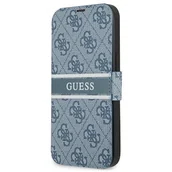 Etui i futerały do telefonów - Guess GUBKP13L4GDBL iPhone 13 Pro / 13 6,1" niebieski/blue book 4G Stripe GUE001560-0 - miniaturka - grafika 1