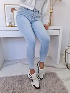 Spodnie damskie - SPODNIE JEANSOWE SKINNY LORIA M.SARA - JASNY JEANS - M. SARA - miniaturka - grafika 1