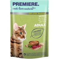 Mokra karma dla kotów - PREMIERE Cats Love Nature Deluxe Ragout Kaczka 96x100 g - miniaturka - grafika 1