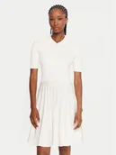 Sukienki - Lacoste Sukienka codzienna EF5803 Écru Regular Fit - miniaturka - grafika 1