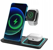 Ładowarki do telefonów - Szybka Ładowarka Bezprzewodowa 3w1 Stacja Dokująca - miniaturka - grafika 1