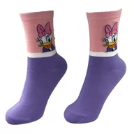 Skarpetki damskie - Skarpetki Fioletowo Różowe Kaczka Daisy Damskie 36-40 - miniaturka - grafika 1