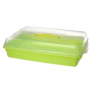 Pojemniki kuchenne - Pojemnik na ciasto duży 29,5 x 45 cm jasnozielony - miniaturka - grafika 1