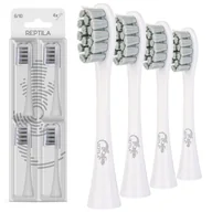 Końcówki do szczoteczek elektrycznych - 4 Końcówki do szczoteczki sonicznej Oclean SE / X / PRO / X10 / One / Air / Z / Z1 / F1 / FLOW / Endurance SZARE - Reptila - miniaturka - grafika 1