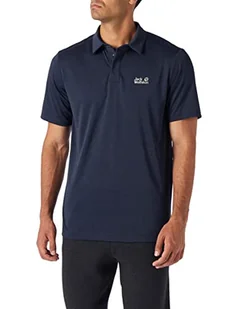 Jack Wolfskin Męska Koszulka Polo Pack & Go Polo M, Niebieski (Night Blue), M - Koszulki męskie - miniaturka - grafika 1