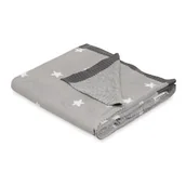 Koce i narzuty dla dzieci - BabyMatex Kocyk bambusowy 80x100 Pattern szary gwiazdki - miniaturka - grafika 1