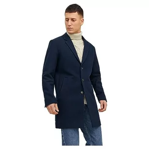 Bestseller A/S Męski płaszcz wełniany JJEMORRISON Wool Coat SN, Navy Blazer, XXL, granatowy blezer - Płaszcze męskie - miniaturka - grafika 1
