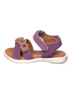 Buciki dla niemowląt - lamino Skórzane sandały w kolorze fioletowym - miniaturka - grafika 1