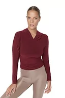 Bluzy damskie - Trendyol Damska bluza z kapturem, zwykła, bordowa, M, Burgund - miniaturka - grafika 1