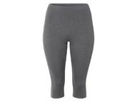 Legginsy - esmara® Legginsy 3/4 damskie PLUS SIZE XXL z biobawełny (Szary, L(44/46)) - miniaturka - grafika 1