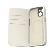 Etui i futerały do telefonów - Moshi Overture MagSafe - Skórzane etui 3w1 z klapką iPhone 15 (Eggnog White) - miniaturka - grafika 1