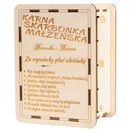 Skarbonki - Karna skarbonka małżeńska z grawerem - miniaturka - grafika 1