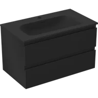Szafki łazienkowe - Mexen Orio szafka łazienkowa 80 cm z umywalką Vela, 2 szuflady, czarna mat - 91A10-08047-2-BFF71-W23M71 - miniaturka - grafika 1