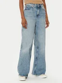 Spodnie damskie - Tommy Hilfiger Jeansy WW0WW43705 Niebieski Wide Leg - miniaturka - grafika 1