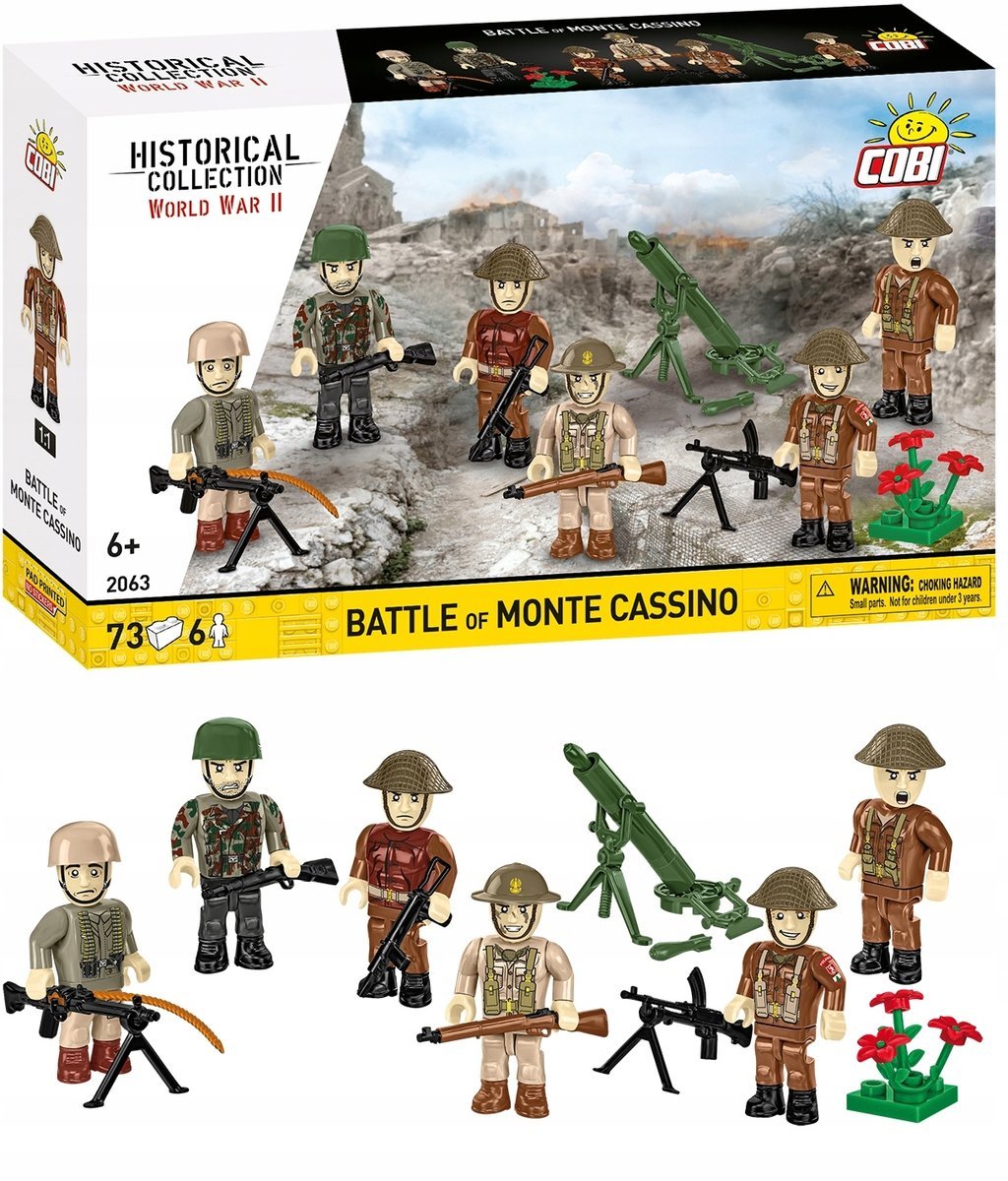 KLOCKI COBI 2063 Figurki Bitwa o Monte Casino WWII ZESTAW FIGUREK