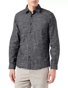 s.Oliver koszula męska, Regular Fit Black, L, czarny, L - Koszule męskie - miniaturka - grafika 1