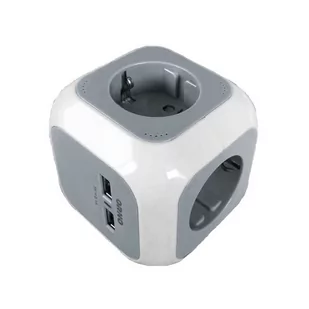 Orno PRZEDŁUŻACZ 4 KROTNY 2P + Z ŁADOWARKA 2 X USB 1.4 M OR-AE-13144 GS OR-AE-13144 GS - Przedłużacze i rozgałęźniki - miniaturka - grafika 2