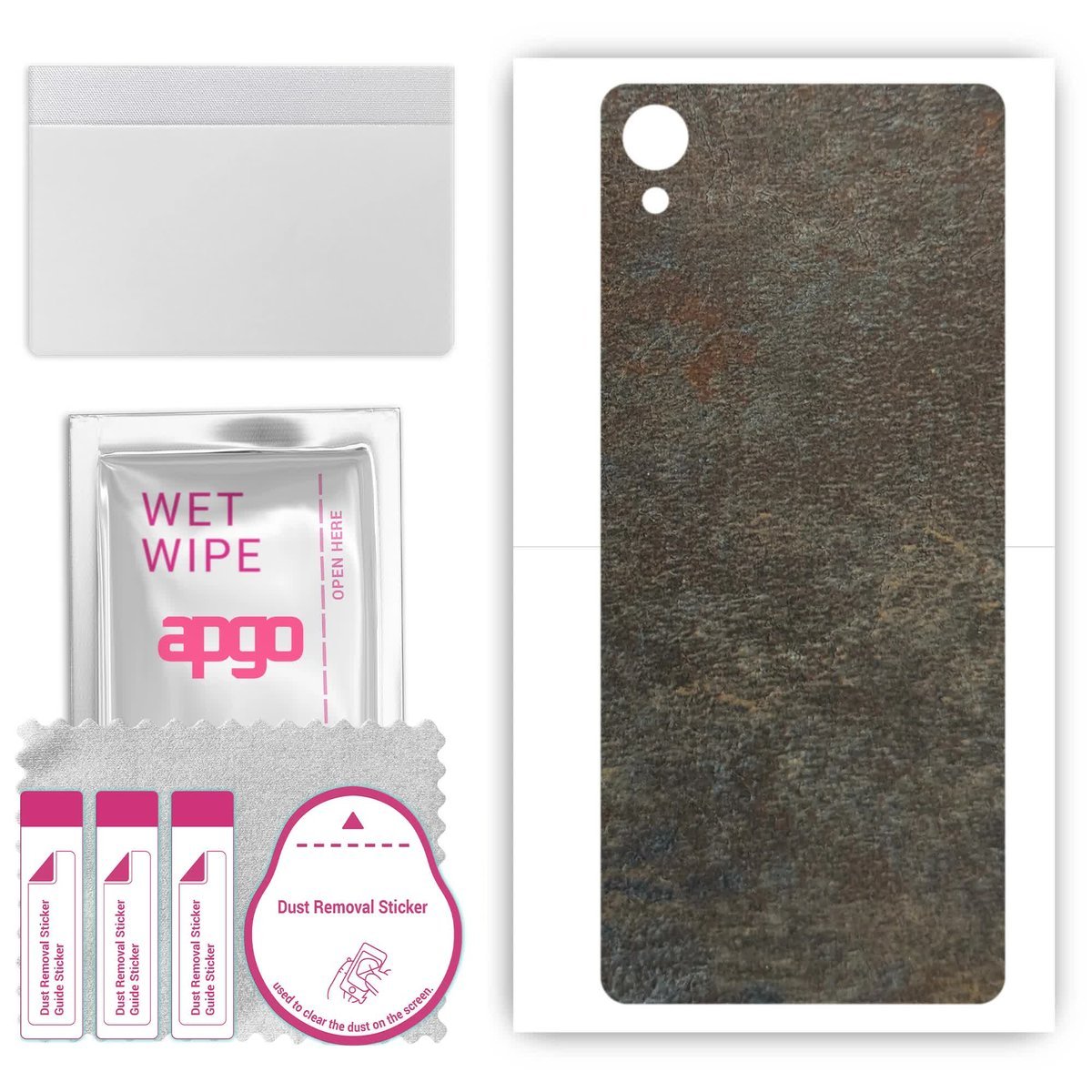 Folia naklejka skórka strukturalna na TYŁ do Sony Xperia X Performance - Kamień Księżycowy - apgo SKINS