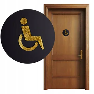 TABLICZKA TOALETA WC PIKTOGRAM DLA NIEPEŁNOSPRAWNYCH OZNACZENIE NA DRZWI - Tablice i flipcharty - miniaturka - grafika 1