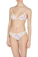 Biustonosze - Emporio Armani Damski trójkątny biustonosz, Jogurt kwiatowy nadruk, XL - miniaturka - grafika 1