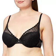 Biustonosze - s.Oliver RED LABEL Bodywear LM Damski biustonosz Amelie Push-Up, czarny, 85A - miniaturka - grafika 1