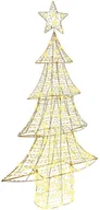 Ozdoby bożonarodzeniowe - vidaXL Choinka z 160 diodami LED Ciepła biel 150 cm PET - miniaturka - grafika 1